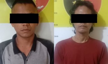 Polsek Lubuk Baja Berhasil Mengamankan 2 Pelaku Pencurian Dan Pertolongan Jahat Yang Terjadi Di Gudang Masjid Al-Fajri