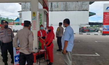 Pasca Kenaikan Harga BBM, Polsek Lubuk Baja Monitoring Sejumlah SPBU