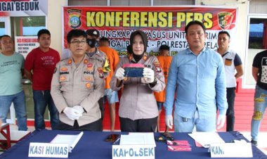 Kapolsek Sei Beduk Pimpin Konferensi Pers Ungkap Pelaku Curanmor Anak di Bawah Umur