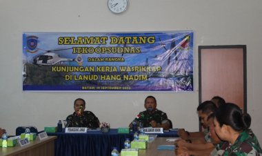 Danlanud Hang Nadim Menerima Kunjungan Kerja Wasrikkap Itjenkoopsudnas