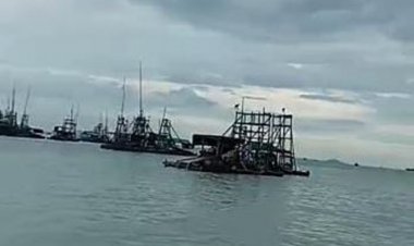 Kericuhan Pada Aktivitas Penambangan Diduga Ilegal Di Perairan Depan Dermaga Mantung