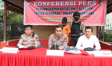 Kapolsek Sekupang Gelar Konferensi Pers Ungkap Pelaku Persetubuhan Terhadap Anak di Bawah Umur