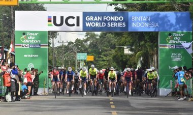 Kapolda Kepri Memantau Langsung Pelaksanaan Pengamanan Event Tour De Bintan 2022