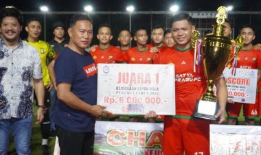 PS Satya Haprabu Polda Kepri Juara Turnamen Sepak Bola Piala Pekerja Tahun 2022