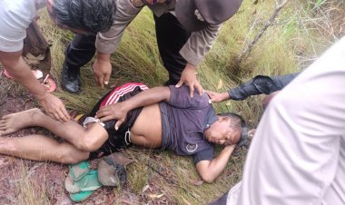 Polsek Sei Beduk Bantu Warga Tak Sadarkan Diri di Dalam Hutan Dam Duriangkang