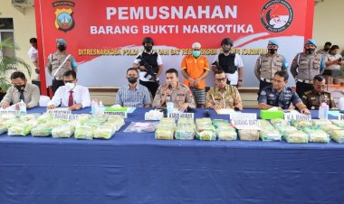 Polda Kepri Gelar Pemusnahan Barang Bukti Narkotika Jaringan Internasional Malaysia-Indonesia