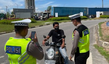 Dit Lantas Polda Kepri Jaring 243 Pelanggar Tilang ETLE Mobile Handheld