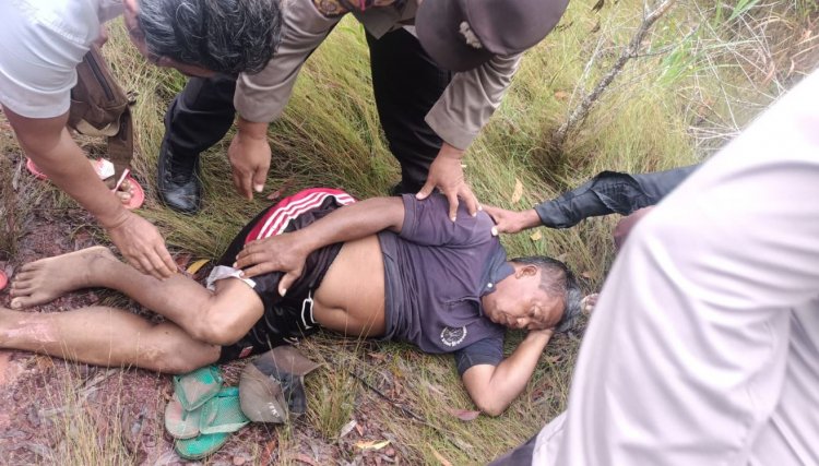 Polsek Sei Beduk Bantu Warga Tak Sadarkan Diri di Dalam Hutan Dam Duriangkang