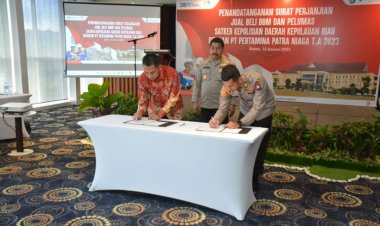 Pertamina dan Polda Kepri Tanda Tangani Kesepakatan BBM dan Pelumas Tahun 2023