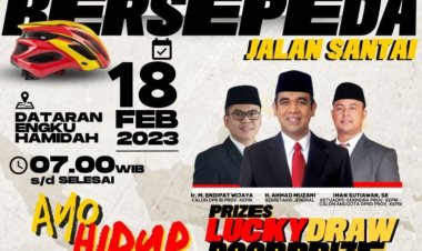 Harlah Partai Gerindra ke - 15 di Kota Batam di Meriahkan Bersepeda dan Jalan Santai.