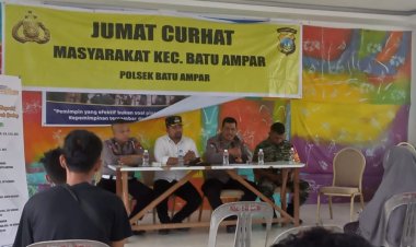Giat Kembali Jumat Curhat Kamtibmas Polsek Batu Ampar Kepada Masyarakat di Kelurahan Tanjung Sengkuang
