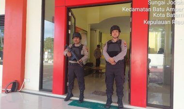 Kesiap Siagaan, personil Polsek Batu Ampar Sispam Mako Siap Melayani Masyarakat