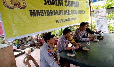 GIAT JUMAT CURHAT KAMTIBMAS DENGAN MASYARAKAT DI KELURAHAN KAMPUNG SERAYA DI WILKUM POLSEK BATU AMPAR KOTA BATAM