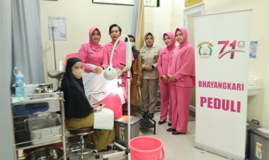 POLDA KEPRI GELAR PEMERIKSAAN IVA DAN STUNTING PADA ANAK-ANAK DALAM RANGKA MEMPERINGATI HARI GERAK BHAYANGKARI KE-71 TAHUN 2023