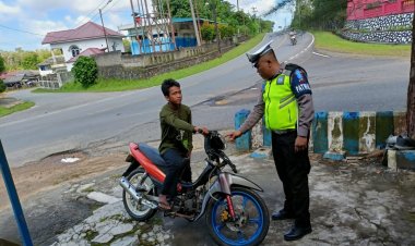 Satgas Operasi Patuh Seligi 2023 Polres Bintan Terus Berikan Himbauan Keselamatan dan Dukungan kepada Pengendara Sepeda Motor
