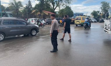 Rutinitas Personil Polsek Batu Ampar Melaksanakan Strong Point Pagi