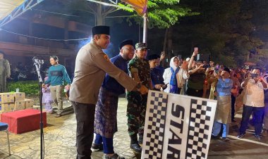 Kapolsek Batu Ampar pimpin Pengamanan kegiatan pawai Obor dan Tabligh Akbar dalam rangka Menyambut Malam Tahun Baru Islam 1445 Hijriyah/2023 Masehi