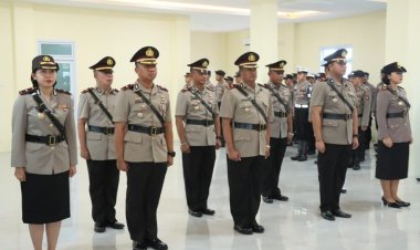 Polres Karimun Gelar Upacara Sertijab Pejabat untuk Penyegaran Organisasi