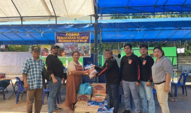 Polsek Batu Ampar Polresta Barelang Peduli Bagi-bagi Bansos untuk Masyarakat Pulau Buluh