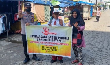 Personil Polsek Batu Ampar gencar Sosialisasi Saber Pungli Antisipasi Pungutan Liar di Wilayah Batu Ampar