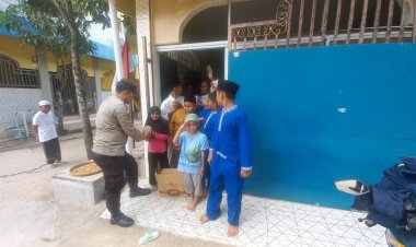 Polsek Batu Ampar Polresta Barelang Berbagi Kebahagiaan dengan Panti Asuhan Rido Ilahi Melcem