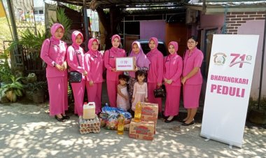Polsek Batu Ampar Gelar Kegiatan Bansos Meriahkan HUT RI ke-78