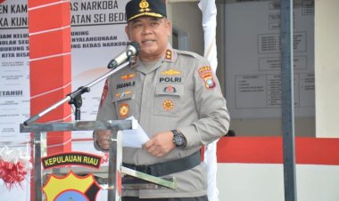 Kapolda Kepri Resmikan Pos PAM Kampung Bebas Narkoba  di Kampung Tower Muka Kuning Batam