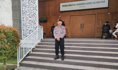 Pengamanan Ibadah Minggu di Gereja Prioritas oleh Polsek Batu Ampar