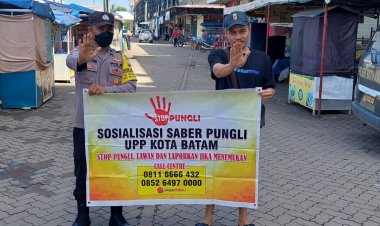 Kegiatan Rutin Personil Bhabinkamtibmas Polsek Batu Ampar Sosialisasikan Saber Pungli