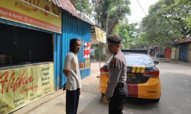 Berikan Rasa Nyaman Patroli Polsek Batu Ampar laksanakan Patroli Jalan kaki Cegah Tindak Kriminal