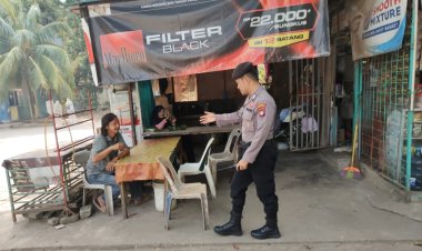 Polsek Batu Ampar laksanakan Patroli Jalan kaki Cegah Tindak Kriminal