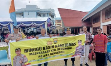 Polsek Bengkong Gelar Minggu Kasih Kamtibmas di Gereja GKPI Letare