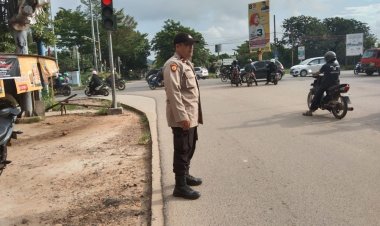 Strong Point di Wilayah Hukum Polsek Sagulung Berhasil Mengurai Kemacetan Lalu Lintas