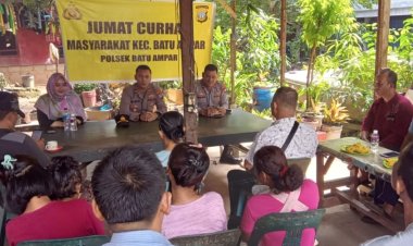 Kegiatan Jumat Curhat Polsek Batu Ampar bersama Warga RT 03 RW 01 Kel. Seraya