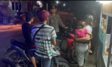 Patroli Cipkon Polsek Batu Ampar,Sampaikan Himbauan Kamtibmas