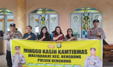 Kegiatan Minggu Kasih Kamtibmas yang Dilaksanakan oleh Polsek Bengkong di Gereja HKBP Estomihi Kel. TG. Buntung, Kota Batam