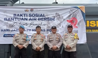 Polsek Sekupang hadir dalam kegiatan Baksos dan Bansos HUT Humas Polri ke 72 Tahun di Marina Tanjung Riau