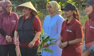 Bhayangkari Polri Melepas Ratusan Anak Penyu-Penanaman Manggrove Dipantai Cemara Bhanyuwangi