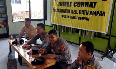 KEGIATAN JUMAT CURHAT KAMTIBMAS DENGAN MASYARAKAT BLK L TANJUNG PANTUN KEL.SEI JODOH KEC BATU AMPAR OLEH POLSEK BATU AMPAR