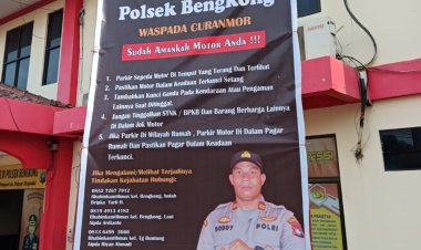 Waspada Curanmor, Kapolsek Bengkong Ingatkan Warga lewat Baliho Imbauan