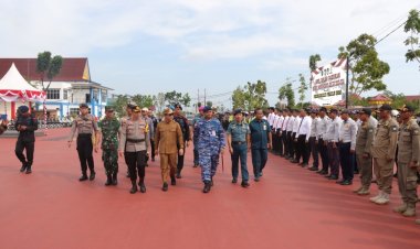 Kapolres Bintan Pimpin Apel Gelar Pasukan Operasi Mantab Brata Seligi 2023/2024 Polres Bintan