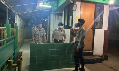 Patroli Cipta kondisi Polsek Batu Ampar Sampaikan Himbauan Kamtibmas