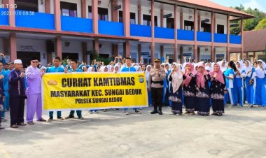 Curhat Jum’at Kamtibmas Polsek Sei Beduk Bersama Siswa-Siswi SMP 40 Batam