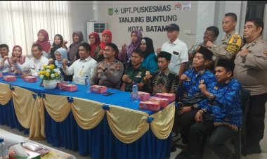 Sukseskan Akreditasi UPT Puskesmas Tanjung Buntung, Wakapolsek Bengkong Hadiri Rapat dengan Tim Survei Lintas Sektoral