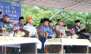 Wakapolresta Barelang Hadiri Upacara Peringatan HUT PGRI Ke-78, Hari Kesehatan Nasional (HKN) Ke-59 dan HUT KORPRI