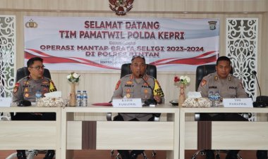 Pawatwil Polda Kepri Lakukan Asistensi Operasi Mantab Brata Seligi 2023-2024 di Polres Bintan