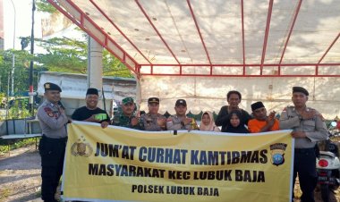 Polsek Lubuk Baja Melaksanakan jumat Curhat di bukit timur Kec. Lubuk Baja Kota Batam