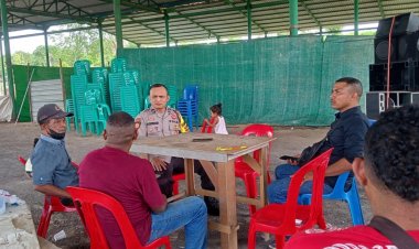 Sambang Warga Kelurahan Sei Harapan, Bhabinkamtibmas ajak warga jaga Kamtibmas