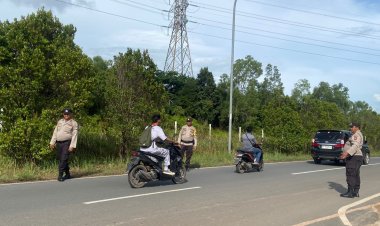 Polsek Sungai Beduk Gelar Razia Knalpot Brong di Seputaran Wilayah Hukum Polsek Sungai Beduk