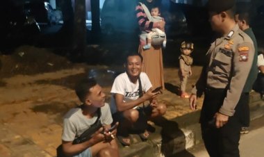 Patroli Cipta kondisi Polsek Batu ampar Sampaikan Himbauan Kamtibmas kepada masyarakat